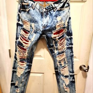 Distressed Blue Jeans for Men